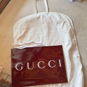 Gucci Canvas Garment Bag and Shopping Bag